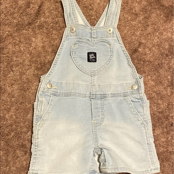 Knit Heart Pocket Shortalls - Picture 1 of 2
